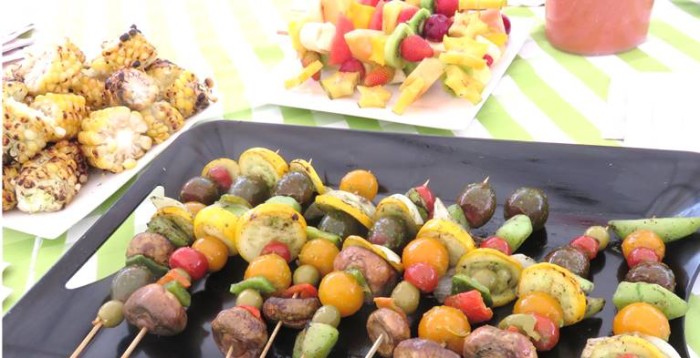 brochetas de verduras